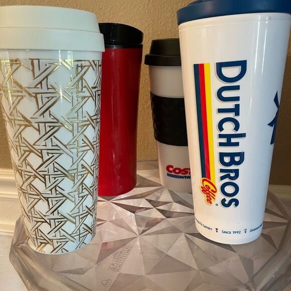 Coffee To Go Cups Kate Spade Dutch Bros Costco set of 4 - Picture 14 of 14